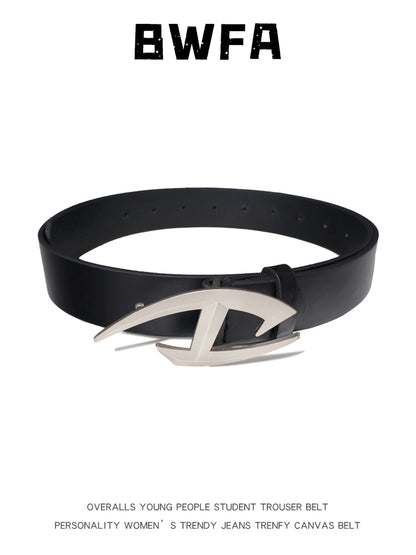 Letter T Metal Belt - Black